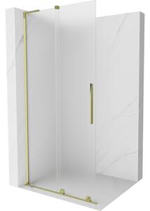 Mexen Velar L, paravan de duș glisant Walk-in 90 x 200 cm, sticlă mată 8 mm, auriu lucios, 871-090-003-33-50