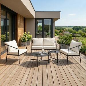 Set mobilier de grădină AVENBERG MESSINA alb