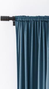 Draperie opaca albastru kerosen VELVET 135x250 cm Sistem de agatare: Inele metalice