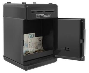 Pusculita tip seif pentru copii, deschidere cu PIN, lumini si sunete, 19.5x13x12 cm