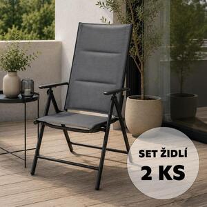 Set 2 fotolii din aluminiu reglabile Avenberg STEVE gri