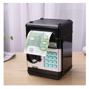 Pusculita tip seif pentru copii, deschidere cu PIN, lumini si sunete, 19.5x13x12 cm