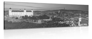 Tablou seară în Bratislava alb-negru