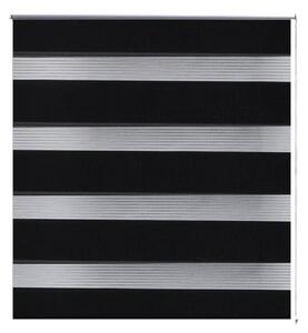 Jaluzea opacă tip zebră, 40 x 100 cm, negru