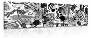 Tablou abstract pop art alb-negru