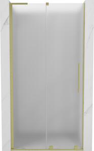 Mexen Velar L, usa de dus culisanta pana la deschidere 90 cm, sticla mat 8 mm, auriu mat, 871-090-003-31-55