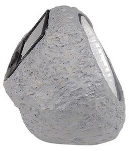 Lampa solara de gradina, forma piatra, IP44, 1 x LED 6500K, 5lm, 0.06W, gri