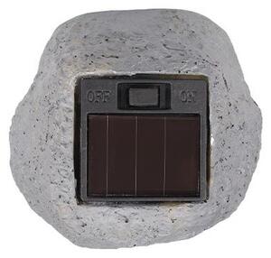 Lampa solara de gradina, forma piatra, IP44, 1 x LED 6500K, 5lm, 0.06W, gri