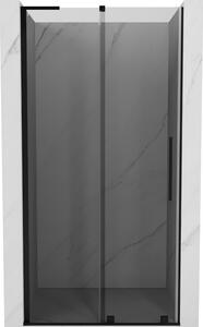 Mexen Velar L, usa de dus culisanta pentru deschidere 90 cm, sticla gri 8mm, neagra mat, 871-090-003-41-70