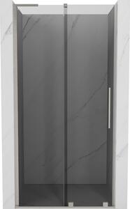 Mexen Velar L, usa de dus culisanta pentru deschidere 90 cm, sticla gri 8 mm, otel periat, 871-090-003-41-97
