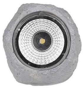 Lampa solara de gradina, forma piatra, IP44, 1 x LED 6500K, 5lm, 0.06W, gri