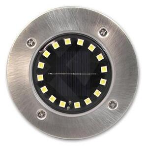 Set 4 lampi solare LED, tip tarus, autonomie 6-8h, IP44, 6500K, 40lm, 0,96W, 16 surse, argintiu