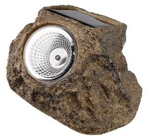 Lampa solara LED, model piatra, grad protectie IP44, 3000K, 10lm, 0.06W, senzor crepuscular