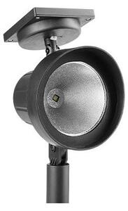 Lampa solara alee, LED 6500K, autonomie 6-8h, IP44, 50lm, 0.4W, senzor crepuscular, negru