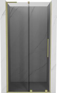 Mexen Velar L, usa de dus culisanta pentru deschidere 90 cm, sticla gri 8mm, auriu mat, 871-090-003-41-55