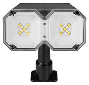 Lampa solara, 18 LED-uri, autonomie 6-8h, IP44, 2700K-6500K, 100lm, 1.8W, negru