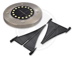 Set 4 lampi solare LED, tip tarus, autonomie 6-8h, IP44, 6500K, 40lm, 0,96W, 16 surse, argintiu
