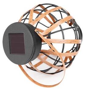Lampa solara LED, tip felinar gradina, autonomie 6-8h, IP44, 3000K, 20lm, 0.1W, negru