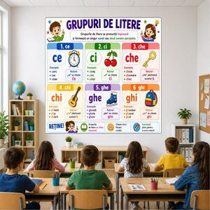 Plansa Educativa Grupuri de Litere