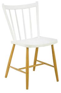 Scaun K419, alb/stejar, polipropilena, 47x47x83 cm