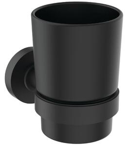 Suport pahar periute de dinti sticla neagra mata Ideal Standard IOM