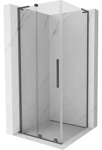 Mexen Velar L, cabină de duș cu ușă glisantă 120 x 120 cm, sticlă transparentă de 8 mm, grafit lustruit, 871-120-120-03-95