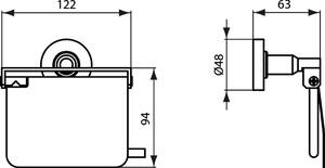 Suport hartie igienica cu aparatoare Ideal Standard IOM negru mat Negru mat