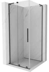 Mexen Velar L, cabină de duș cu ușă glisantă 90 x 90 cm, sticlă transparentă de 8 mm, grafit lustruit, 871-090-090-03-66