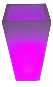Ghiveci de flori luminos, LED SMD RGBW, telecomanda IR, 30x50 cm, IP44