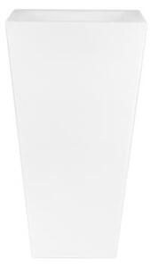 Ghiveci decorativ iluminat RGB, 6000k-6500K, telecomanda IR, 16 culori interschimbabile, inaltime 75 cm, alb