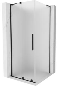 Mexen Velar L, cabină de duș cu ușă glisantă 90 x 90 cm, sticlă mată 8 mm, negru mat, 871-090-090-33-70
