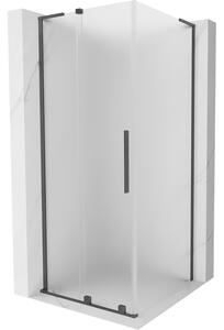 Mexen Velar L, cabină de duș cu ușă glisantă 120 x 120 cm, sticlă mată 8 mm, grafit lustruit, 871-120-120-33-66