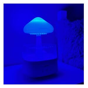 Umidificator cu aromaterapie, efect de ploaie, forma ciuperca, lumina LED 7 culori, 3 moduri, capacitate 450 ml