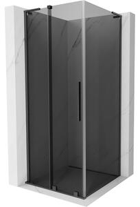 Mexen Velar L, cabină de duș cu ușă glisantă 110 x 110 cm, sticlă gri 8 mm, grafit lustruit, 871-110-110-43-66