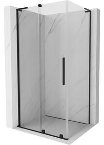 Mexen Velar L, cabină de duș cu ușă glisantă 100 x 110 cm, sticlă transparentă de 8 mm, negru mat, 871-100-110-03-70
