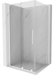 Mexen Velar L, cabină de duș cu ușă glisantă 120 x 80 cm, sticlă transparentă de 8 mm, alb mat, 871-120-080-03-20