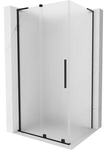Mexen Velar L, cabină de duș cu ușă glisantă 100 x 110 cm, sticlă mată 8 mm, negru mat, 871-100-110-33-70