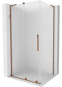 Mexen Velar L, cabină de duș cu ușă glisantă 120 x 110 cm, sticlă mată 8 mm, aur roz, 871-120-110-33-60