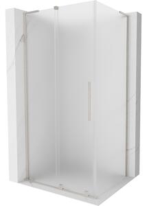 Mexen Velar L, cabină de duș cu ușă glisantă 100 x 85 cm, sticlă mată 8 mm, oțel periat, 871-100-085-33-97
