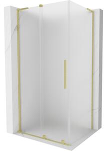 Mexen Velar L, colt dus cu usa culisanta 110 x 90 cm, sticla mat 8 mm, auriu mat, 871-110-090-33-55