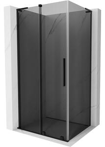 Mexen Velar L, cabină de duș cu ușă glisantă 90 x 70 cm, sticlă gri 8 mm, negru mat, 871-090-070-43-70