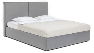 Pat matrimonial gri tapițat cu spațiu de depozitare cu somieră 160x200 cm Thessa Bold – Bonami Selection