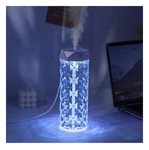 Umidificator de aer, lumina ambientala LED multicolor, 400 ml, autonomie 10 ore, oprire automata, alimentare USB C