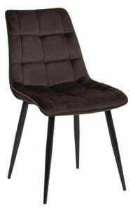 Scaun CHIC, maro - Bluvel 48, stofa catifelata/metal, 50x58x88 cm