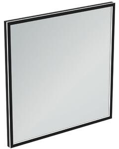 Oglinda patrata cu iluminare LED Ideal Standard Conca 80 cm rama neagra 800x800 mm