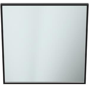 Oglinda patrata cu iluminare LED Ideal Standard Conca 100 cm rama neagra 1000x1000 mm