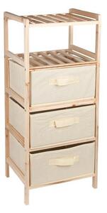 Raft din lemn, 5 spatii depozitare, 32x26x76 cm