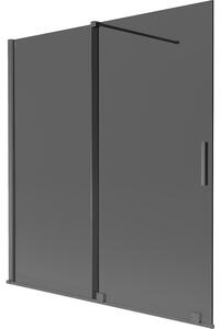 Mexen Velar, paravan de baie glisant cu 2 aripi 150 x 150 cm, sticlă gri 8 mm, grafit lustruit, 896-150-000-41-66