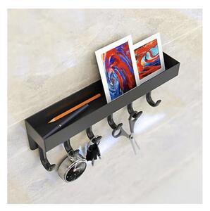 Raft universal cu 6 carlige agatare, magnetic, design minimalist, 5x8.5x24.5 cm