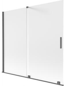 Mexen Velar, paravan de baie glisant cu 2 aripi 170 x 150 cm, sticlă mată 8 mm, grafit lustruit, 896-170-000-31-66